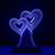 Abajur Luminária LED Balões Formato Coração Azul
