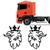 Adesivo Brasão Scania 113 114 124 2006 Emblema Lateral - Par  PRETO