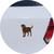 Adesivo de Carro Cachorro Labrador - Cor Rosa Marrom