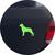 Adesivo de Carro Cachorro Rottweiler - Cor Marrom Verde Claro