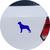 Adesivo de Carro Cachorro Rottweiler - Cor Marrom Azul