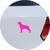 Adesivo de Carro Cachorro Rottweiler - Cor Marrom Rosa