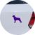 Adesivo de Carro Cachorro Rottweiler - Cor Marrom Roxo