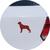 Adesivo de Carro Cachorro Rottweiler - Cor Marrom Vinho