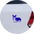 Adesivo de Carro Cachorro Welsh Corgi Pembroke - Cor Branco Azul