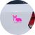 Adesivo de Carro Cachorro Welsh Corgi Pembroke - Cor Branco Rosa