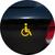 Adesivo de Carro Cadeirante Deficiente Físico - Cor Azul Claro Amarelo