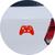 Adesivo de Carro Controle Xbox Gamer - Cor Azul Claro Vermelho