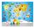 Adesivo Faixa Border Infantil Papel Parede Mapa Mundi Zoo 4m² 2,00 Altura X 2,00 Largura NEUTRA