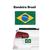 Adesivo Resinado de Bandeira para Carro Moto  - 8x5 cm - Brasil - Alemanha - Japão - Italia-França  Brasil