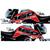 Adesivo Tanque Fan 160 Par Dois Lados do Tanque moto Honda Preto c/ Vermelho
