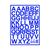 Adesivos Letras 3cm Altura- Vinil Recortado - 5 Cartelas Azul