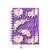 Agenda 2025 Espiral Floral Primavera Glitter Lilás