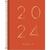 Agenda Planner 2024 Executiva Espiral Lume M7 Tilibra Laranja