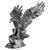 Águia Estatua Rocha Decoração Resina Poder Força Escultura Prata