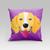 Almofada Avulsa Cheia Estampada Pet Dog em Veludo Suede 45cm x 45cm com Refil de Silicone - Decoração Raças Cachorros Beagle
