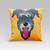 Almofada Avulsa Cheia Estampada Pet Dog em Veludo Suede 45cm x 45cm com Refil de Silicone - Decoração Raças Cachorros Schnauzer