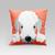 Almofada Avulsa Cheia Estampada Pet Dog em Veludo Suede 45cm x 45cm com Refil de Silicone - Decoração Raças Cachorros Bedlington