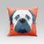 Almofada Avulsa Cheia Estampada Pet Dog em Veludo Suede 45cm x 45cm com Refil de Silicone - Decoração Raças Cachorros Bulmastife