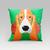 Almofada Avulsa Cheia Estampada Pet Dog em Veludo Suede 45cm x 45cm com Refil de Silicone - Decoração Raças Cachorros Basset Hound