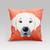 Almofada Avulsa Cheia Estampada Pet Dog em Veludo Suede 45cm x 45cm com Refil de Silicone - Decoração Raças Cachorros Labrador