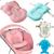 Almofada de banho para bebê  baby infantil anatômica Regulável Shiny Love VERDE AGUA