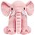 Almofada De Pelúcia Antialérgica Elefantinho Bebê Buba Rosa