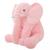 Almofada Elefante de Pelúcia Soft Antialérgico 60cm Travesseiro Rosa