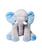 Almofada Elefante de Pelúcia Soft Antialérgico 60cm Travesseiro Cinza-Azul