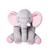 Almofada Elefante De Pelúcia Velboa Antialérgico Grande 60cm Travesseiro Bebe Cinza, Rosa