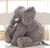 Almofada Elefante Pelúcia 45cm Travesseiro Bebê Macio - Barros Baby Cinza