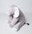 Almofada Elefante Pelúcia 45cm Travesseiro Bebê Macio - Barros Baby Store Cinza com branco