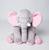 Almofada Elefante Pelúcia 80cm Travesseiro Bebê Antialérgico Baby Luxo 01 Peça Rosa