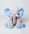 Almofada Elefante Pelúcia 80cm Travesseiro Bebê Antialérgico Baby Luxo 01 Peça Azul