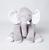 Almofada Elefante Pelúcia Soft 60cm Antialérgico Travesseiro Varias Cores Cinza/Branco