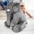 Almofada Elefante Travesseiro Pelúcia Bebê Dormir Cinza 40 cm Cinza