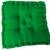 Almofada Futon Turco Quadrada Alta Cheia Sala Sofá Poltrona Cadeira Banco Cor Lisa 40x40x10cm VERDE-BANDEIRA