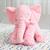 Almofada Travesseiro Elefante Bebê Pelúcia Varias Cores 80cm Rosa