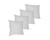 Almofadas Decorativas Kit com 4 Almofadas Cheias 100% algodão Escolha a Cor Chevron Cinza