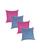 Almofadas Decorativas Kit com 4 Almofadas Cheias - Escolha a cor! Rosa e Azul