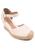 Anabela Salto Alto Boneca Macerata Espadrille Sola Corda Fechado Branco