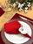 Anel argola Porta Guardanapo Natal Luxo 12 Unidades vermelho e nude vermelho