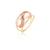 Anel Do Infinito Grande 10k Ouro Rosé Rosa Maciço A200 Dourado