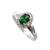 Anel Formatura Feminino Prata 925 Zircônia Oval Verde