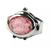 Anel Relógio Feminino Com Pedras Quartzo Analógico Aço Inox Rosa