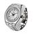 Anel Relógio Feminino Luxo Aço Inoxidável Branco