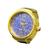 Anel Relógio Feminino Luxo Aço Inoxidável Quartzo Analógico Azul
