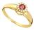 Anel Rubi Diamantes Naturais Ouro 18K 24576 K480 Amarelo