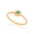 Anel skinny ring 18k com zircônias VERDE 512363 Rommanel Verde