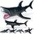 Animais Marinhos De Borracha Tubarão Golfinho Baleia Orca Baleia